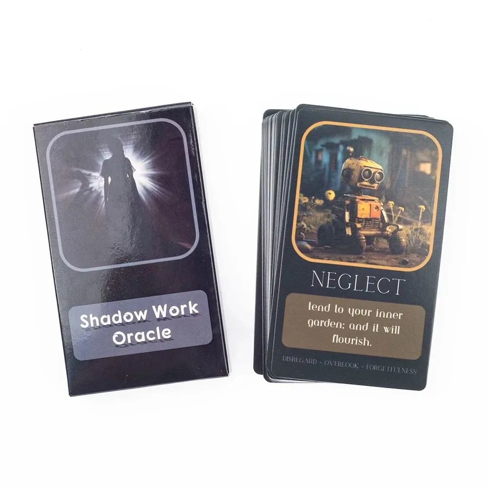 Shadow Work Oracle til familiefest Højkvalitets Fortune Borad-spilspil med 33 engelske visioner spådomskort 10,3*6,1 cm — image 4