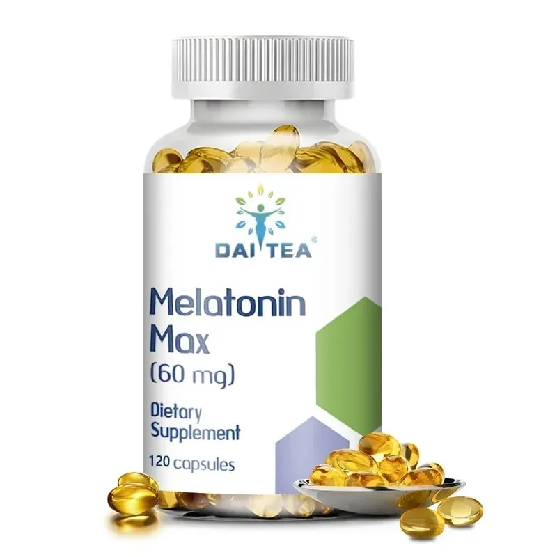 Melatonina MAX (60 Mg) Szybko rozpuszczalne kapsułki - Szybsze zasypianie Promuj głęboki sen i odpoczynek Łatwe do spożycia Zdrowie immunologiczne