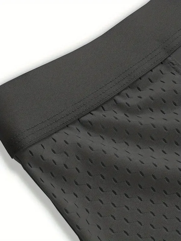 8pcs/set Men's Underwear Ice Silk Mesh Men Panties Breathable Traceless Fashion Panties Male Solid Color Boxer Shorts — image 6
