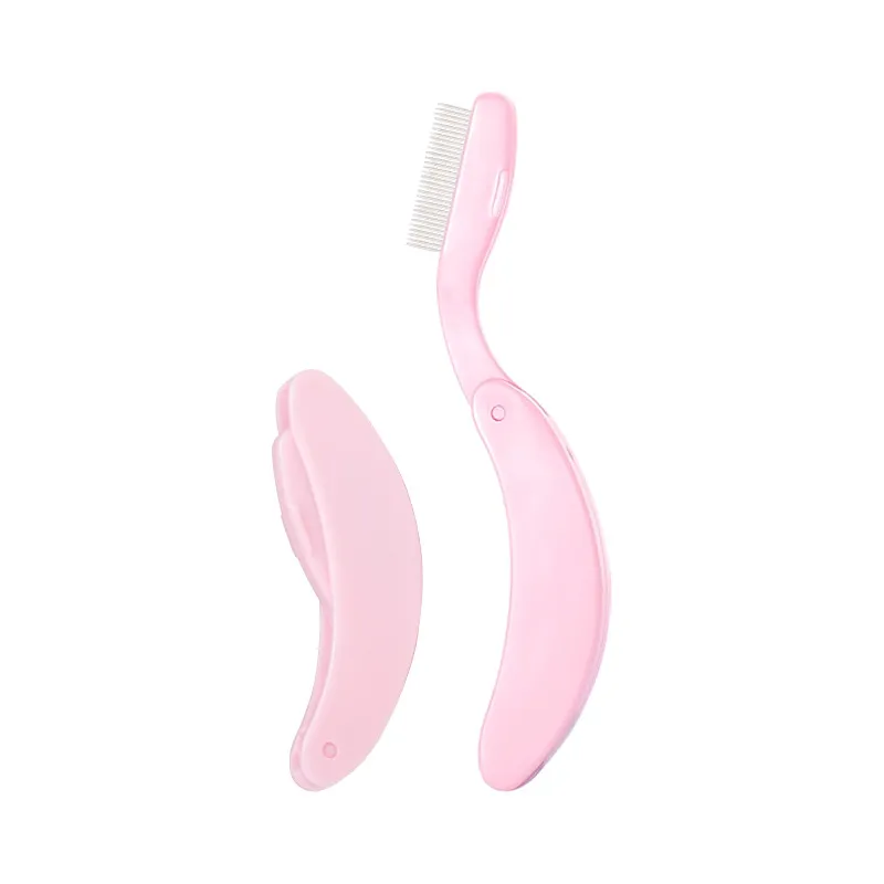 1Pc Gebogen Ontwerp Wimperborstels Kammen Opvouwbare Separator Rvs Wimper Kammen Tool Schoonheid Draagbaar — image 5