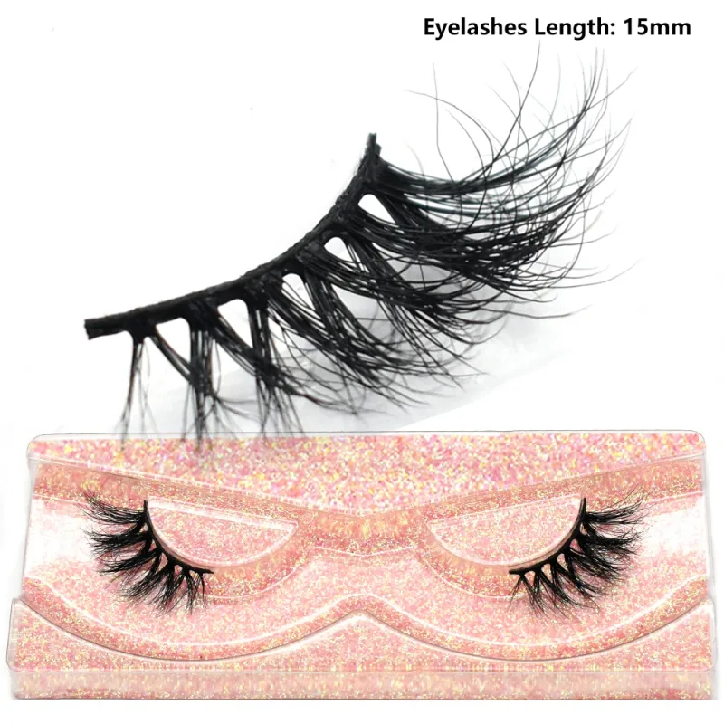 Pestañas de medio ojo, pestañas postizas cortas de visón 3D naturales, tira cruzada fina y esponjosa, pestañas postizas suaves, media extensión de pestañas, maquillaje — image 31