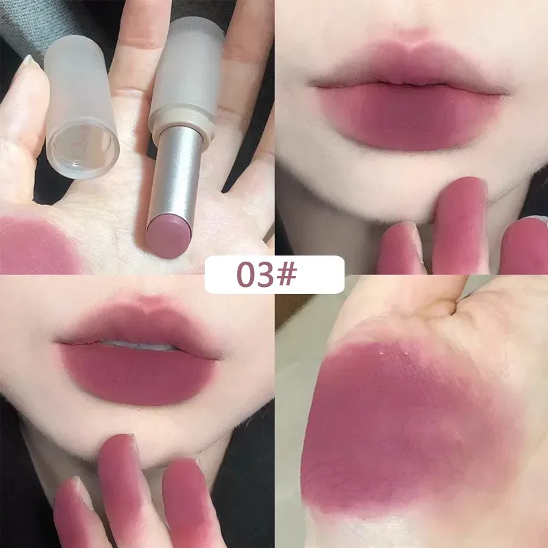 Rouge à lèvres velours mat, brun froid, soyeux, longue durée, imperméable, tasse antiadhésive, brillant à lèvres, brume douce, teinte chair, maquillage pour les lèvres — image 11
