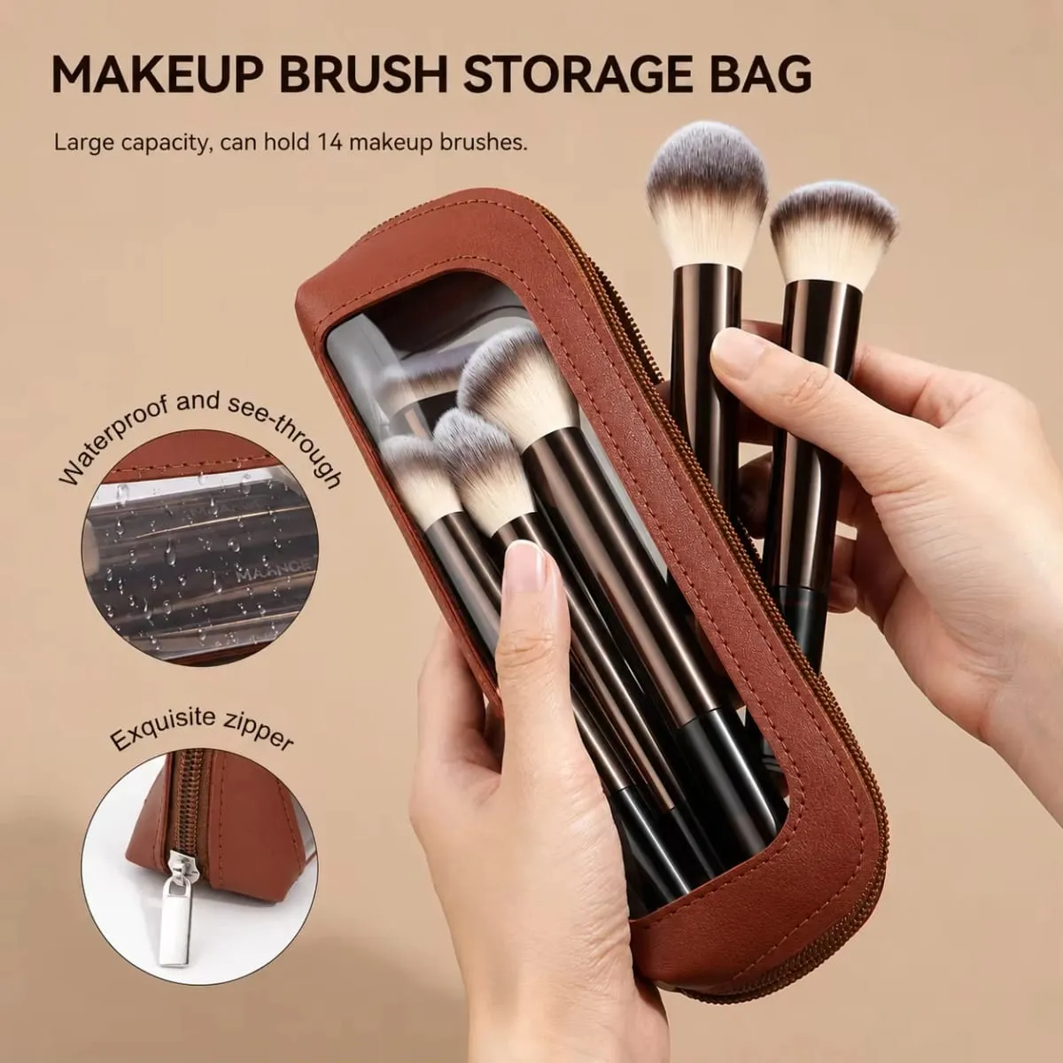 15-teiliges Make-up-Pinsel-Set, professionelle Make-up-Pinsel, hochwertige synthetische Puder-Concealer-Pinsel, Reise-Make-up-Pinsel-Set — image 6
