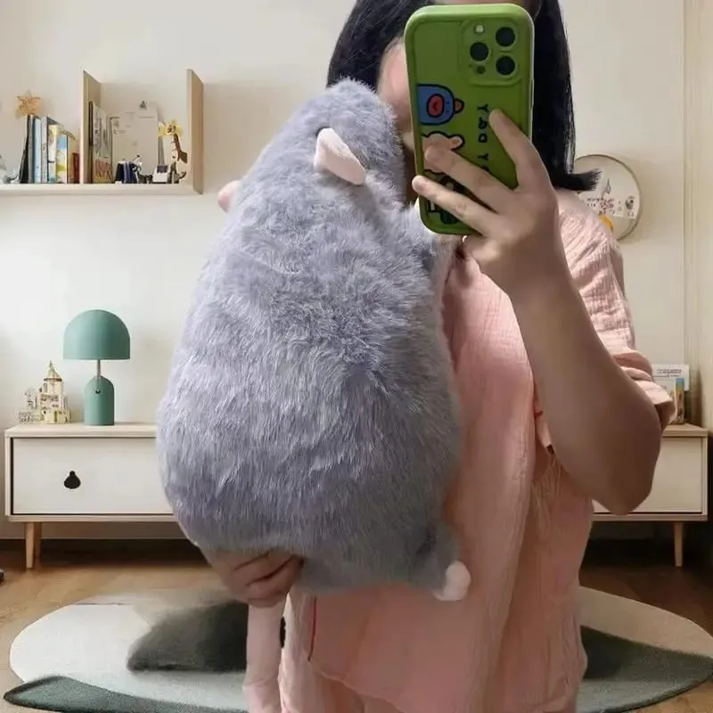 1Pcs 35/50/90cm Cartoon Flower Branch Rat Soft Oversized Animal Figure Cute Simulation Big Mouse Plush Toy Pillow Birthday Gift — image 3