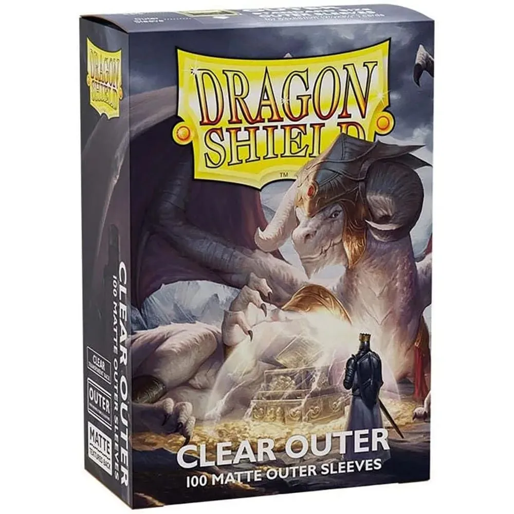 Lot de 100 boucliers Dragon mats transparents : les manchons extérieurs sont lisses et résistants – Compatible avec les cartes Magic PKM.