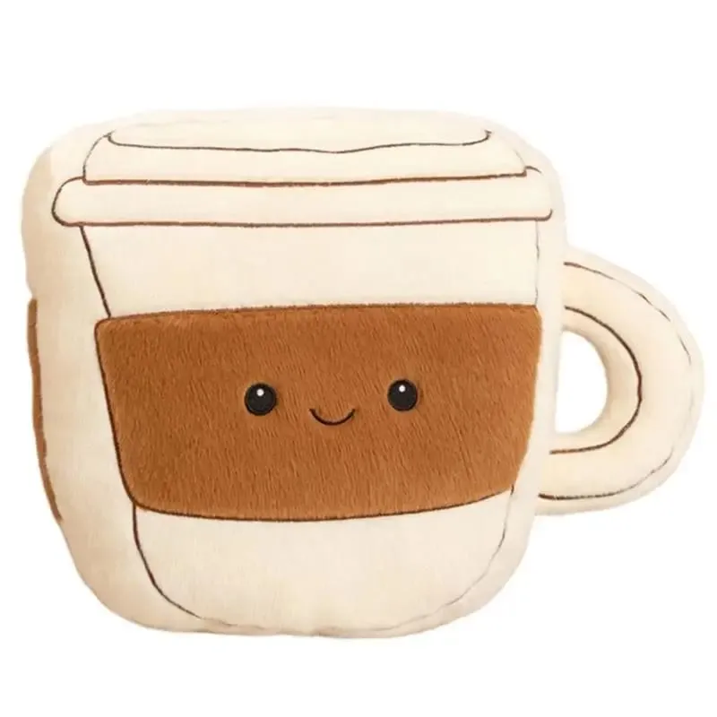 U13F กาแฟ Bean ตุ๊กตา Plush หมอนตุ๊กตาสั้นนุ่มพร้อมผ้าฝ้าย PP ตกแต่งโยนหมอนสำหรับห้องนอนโซฟาโต๊ะ — image 3