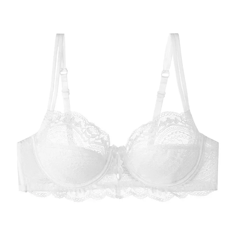 트렌디 레이스 Minimizer 란제리 세트 드 컵 큰 가슴 대형 얇은 컵 Underwire Anti Saging Comfy No Show 여성 속옷 — image 17