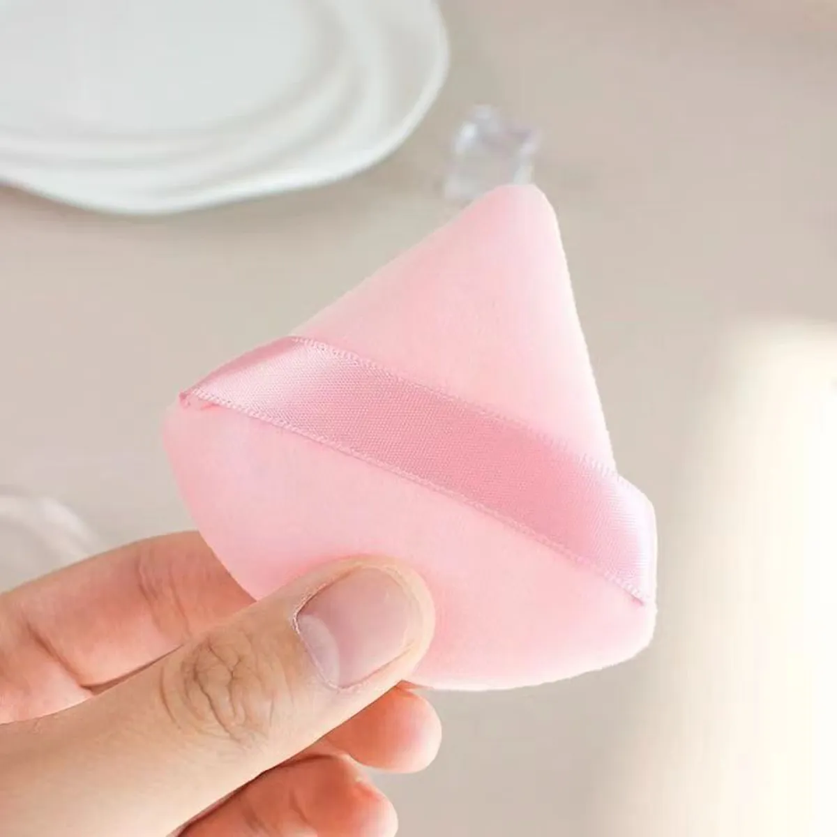 10 berus solek mini merah jambu dengan beg penyimpanan berus kontur asas berus kening pembayang mata - Solekan mudah alih puff solek — image 5