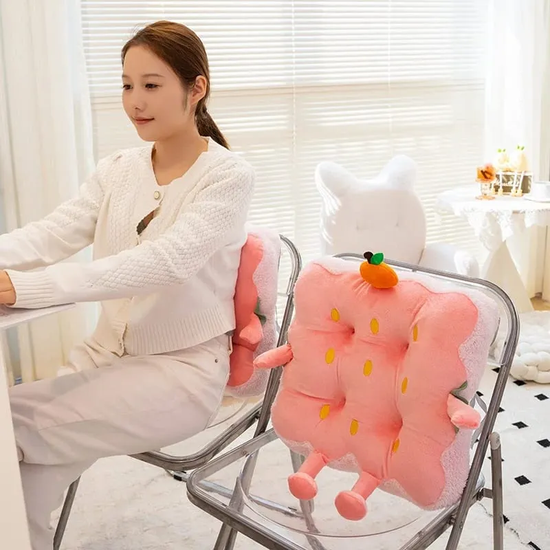 40cm Kusyen Tempat Duduk Strawberi Comel Buah Strawberi Merah Jambu Tikar Kerusi Sumbat Lembut Untuk Sofa Pejabat Sofa Ruang Tamu Rumah — image 8