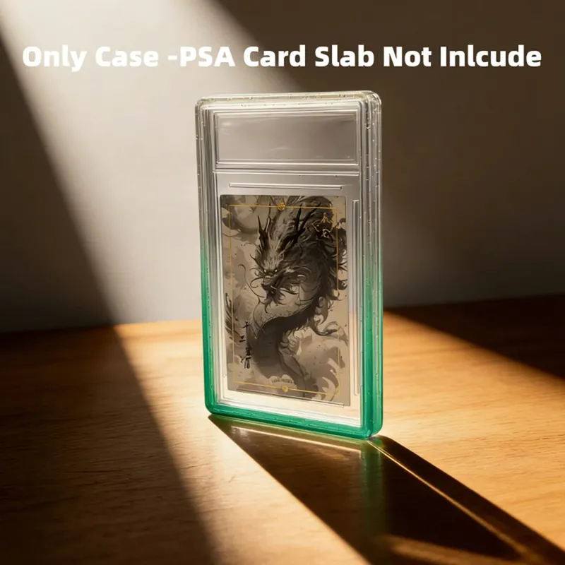 Glitzernde TPU-Slab-Stoßstangenschutzhülle mit schützender Haut und transparenter Rückseite für PSA 35PT-Sammelkarten — image 13