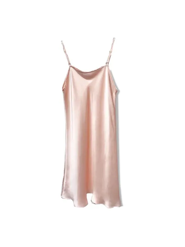 SuyaDream – Mini robe en soie véritable pour femme, 19mm, sans manches, couleur unie, bretelles Spaghetti, vêtements de nuit élégants et chics, 100%, 2025 — image 11