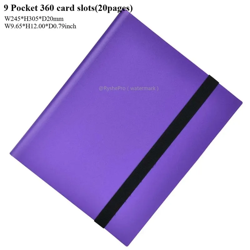 Kartenordner mit 9 Taschen, Sammelkartenalbum, Display-Ordner, 360-seitiger Taschenhalter für TCG Yugioh MTG-Spielkartenbuch — image 12