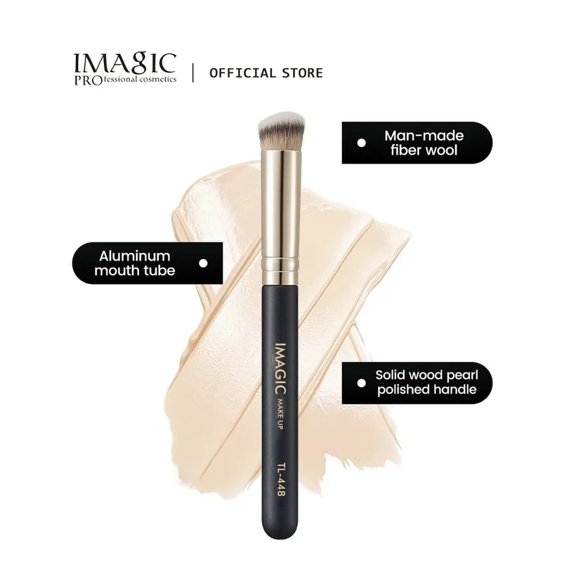 Brosse anti-cernes en cheveux synthétiques doux, pinceaux pour mélanger le fond de teint, soins de la peau, cosmétiques professionnels, outils de beauté — image 1
