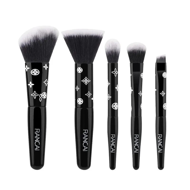 5 Keping Set Berus Mekap Padat Comel Dengan Berus Premium Sarung untuk Alat Kecantikan Aplikasi Pemerah Mata Bedak Tanpa Cacat — image 11