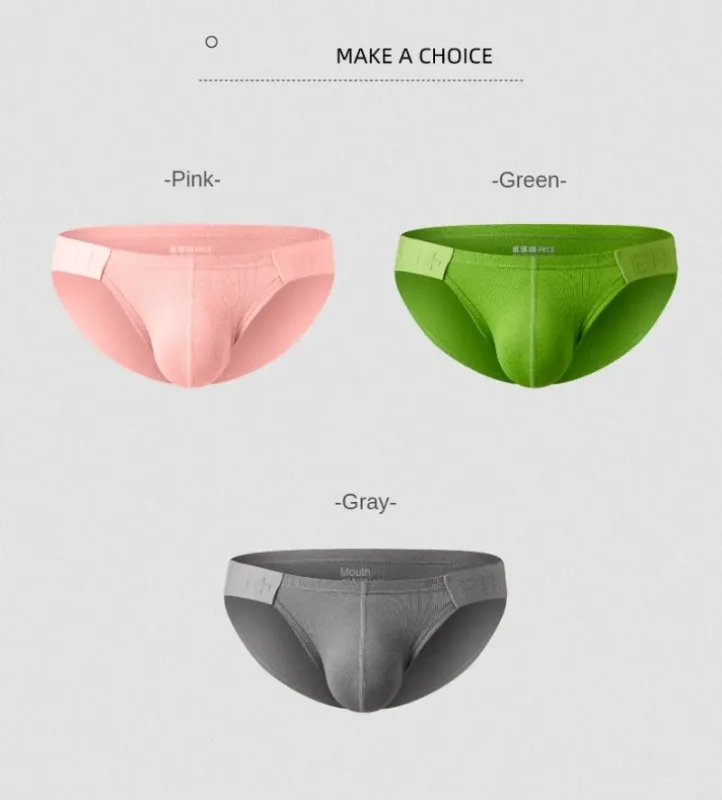 Herrenunterwäsche, einfarbig, niedrige Taille, schweißabsorbierend, großer U-konvexer Beutel, sexy Herren-Slips — image 16