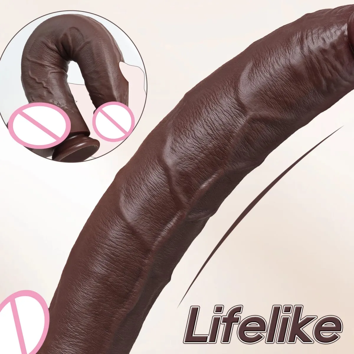 Dildi di realtà di grandi dimensioni Super lungo Butt Plug in silicone per singoli Masturbatori per uomini Donne Gay Dildo Sextoys Sex Shop 18+ — image 4