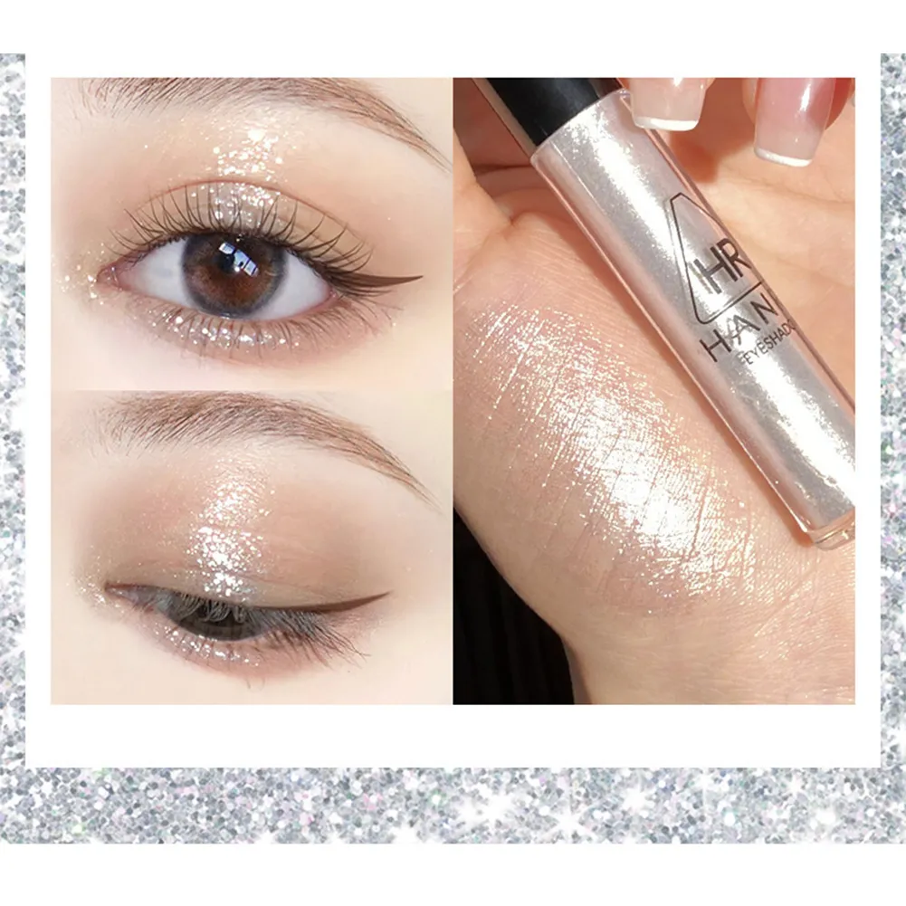 Pearlescent Fine Shimmering Eye Shadow Cecair Kalis Air Mekap Mata Cecair Cecair Pearlized Eyeshadow Glitter — image 4