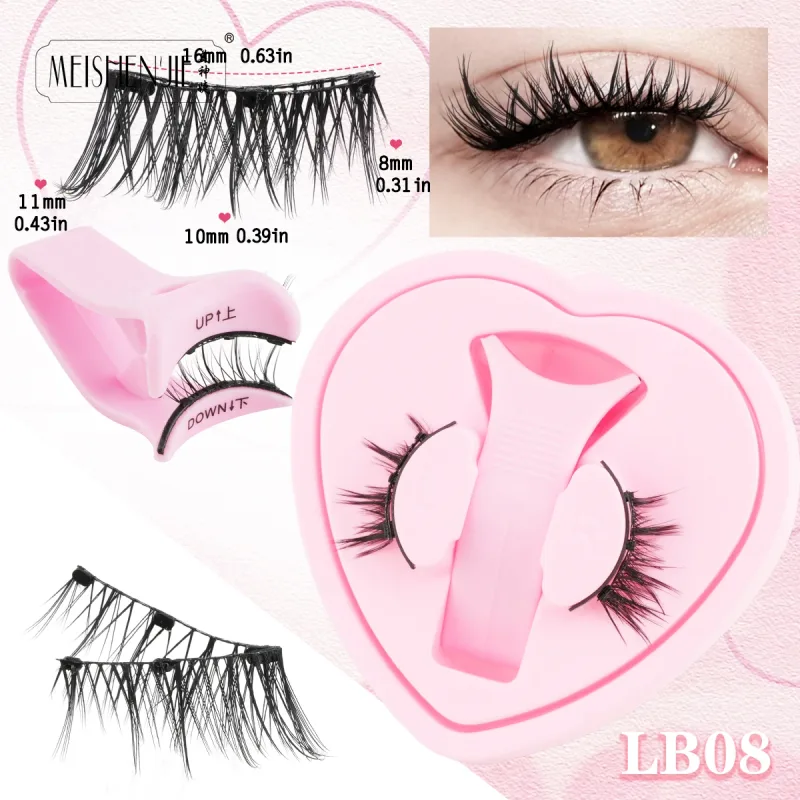 Magnetische Wimpern, 1 Stück, kein Kleber erforderlich, wiederverwendbar, natürlicher Look, 3D-Wimpern, einfach anzuwenden, weiche magnetische Wimpern-Set für Augen-Make-up — image 23