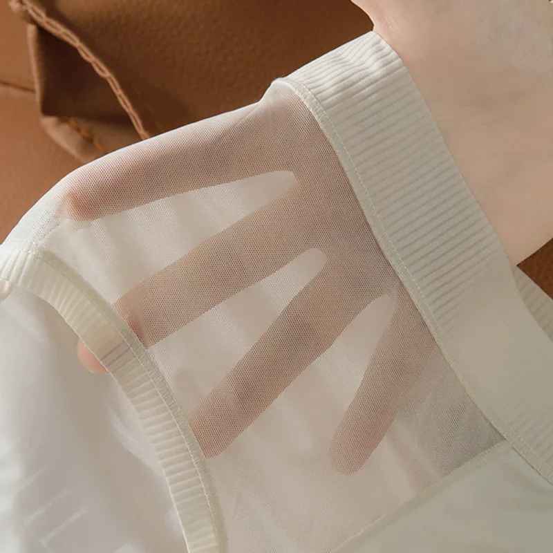 Lelaki Ais Sutera Seamless T-Belakang Mesh Seluar Dalam Ringkas Ultra Nipis Pakaian Dalam Pertengahan Naik Calcinha Cool Extreme Seluar Dalam Lelaki Klasik — image 4