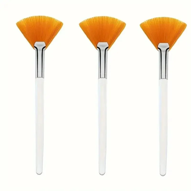 3/6/12pcs Pennello a ventaglio Pennelli per maschera facciale Multi uso Ventilatore morbido Pennello per trucco viso Applicatore di acido per le donne Ragazze Strumenti di pulizia — image 12