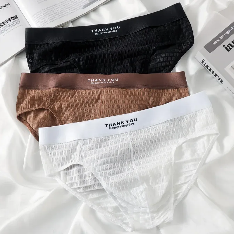 โปร่งใสตาข่ายชุดชั้นในชาย Ultra Thin Sheer กางเกงกางเกงระบายอากาศถุงน่องกางเกงนุ่มชุดชั้นใน Low Rise Knicker — image 3