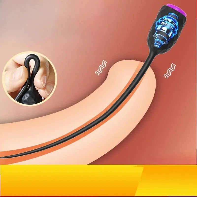 ยาว Urethral Vibrator Catheter ท่อปัสสาวะเสียง Dilator นวด 10 ความเร็ว Dildo Vibrator Catheter อวัยวะเพศชาย Plug เพศของเล่นสำหรับผู้ชายเกย์ — image 1