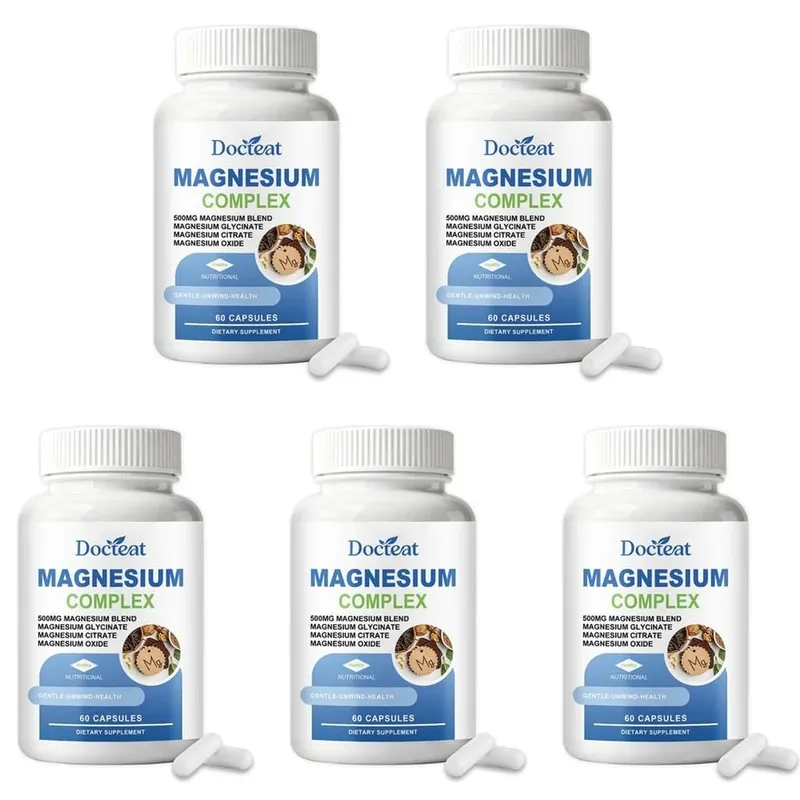 Docteat Magnesium Complex Capsules with 500mg Magnesium Blend Supports Nerve Health and Energy Metabolism Daily 60 Capsules — image 11