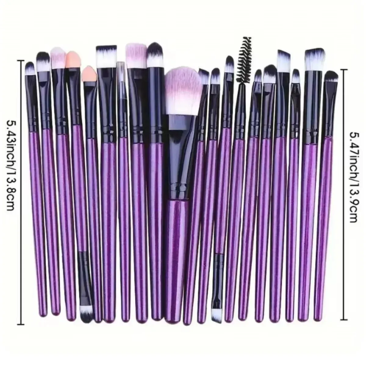 20 stk Makeup børste sæt Eyeliner Brush Blending Brush Makeup børster til kinder Øjen kosmetisk foundation børste Make up børster sæt — image 6