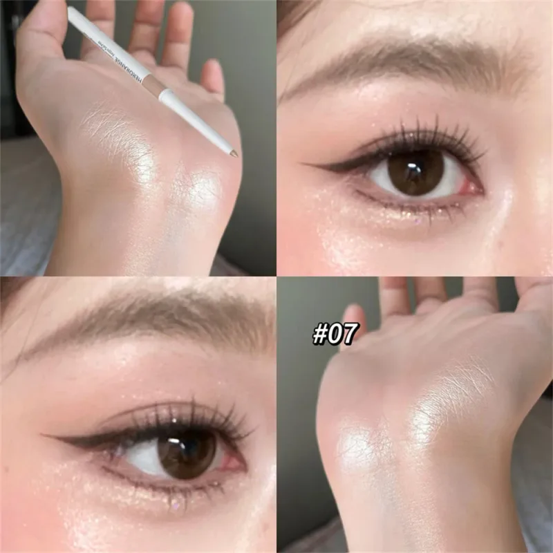 Double-ended Ultra-fine GEL ดินสออายไลเนอร์สีชมพูสีน้ำตาลภายใต้ปากกาเน้นข้อความกันน้ำ Matte Aegyosal โกหก Silkworm Eye Makeup — image 9