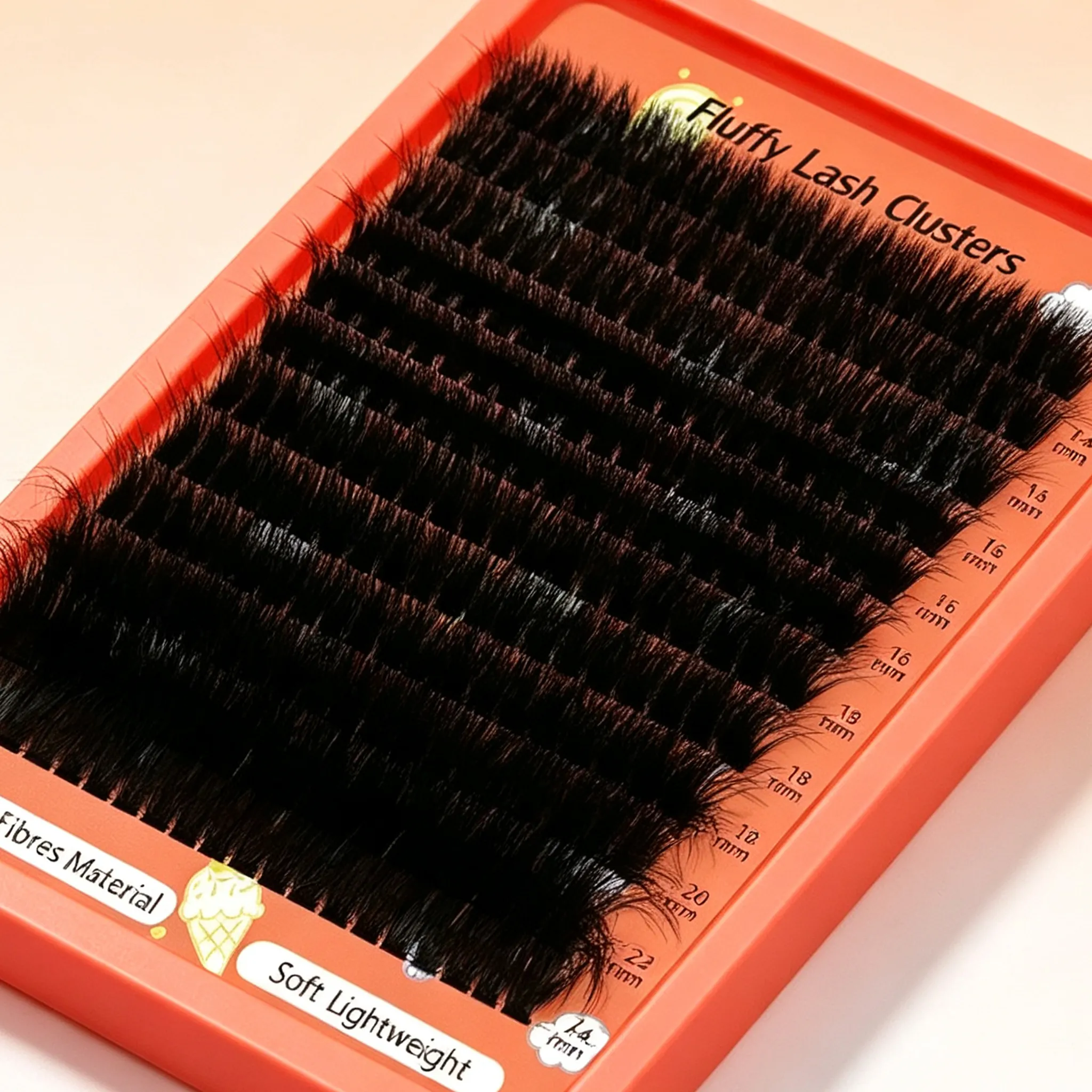 Cluster Lashes D Curl Μικτού Μήκους Δραματικός Όγκος DIY Extensions Eyelash Μαλακές επαναχρησιμοποιούμενες ψεύτικες βλεφαρίδες για αρχάριους Μακιγιάζ ματιών — image 5