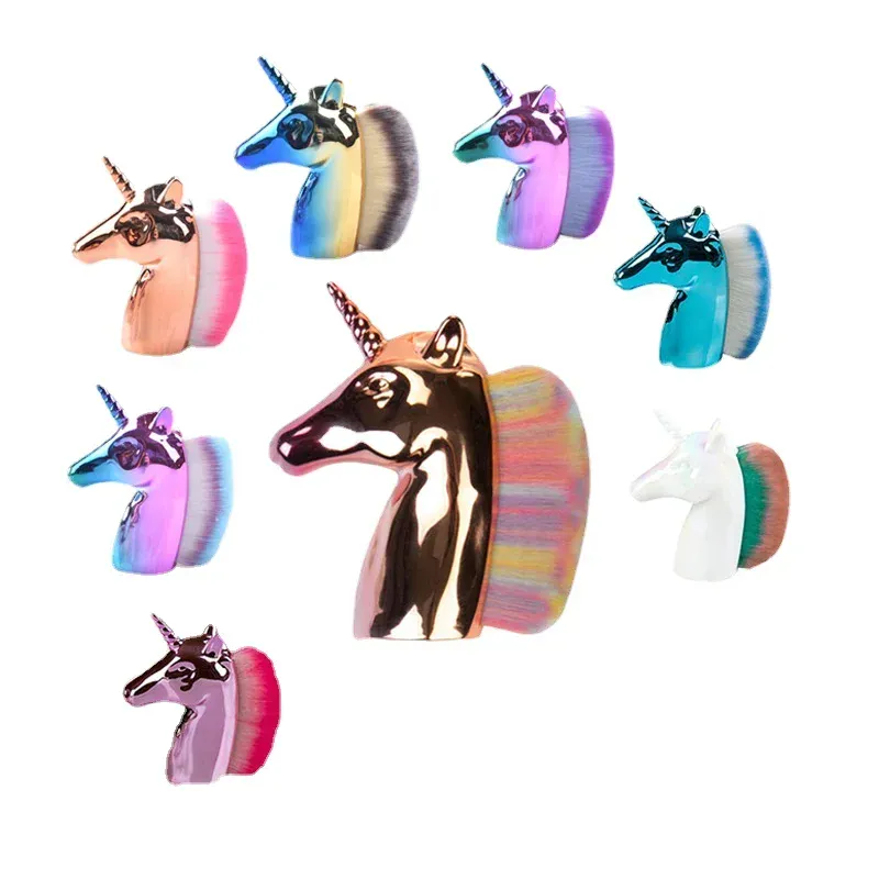 Unicorn Nail Dust Brush Nails Art Accessories Remove Manicure Dust Brush Nail Gel Cleaning Brushes Makeup Brush Manicure Tools — image 2