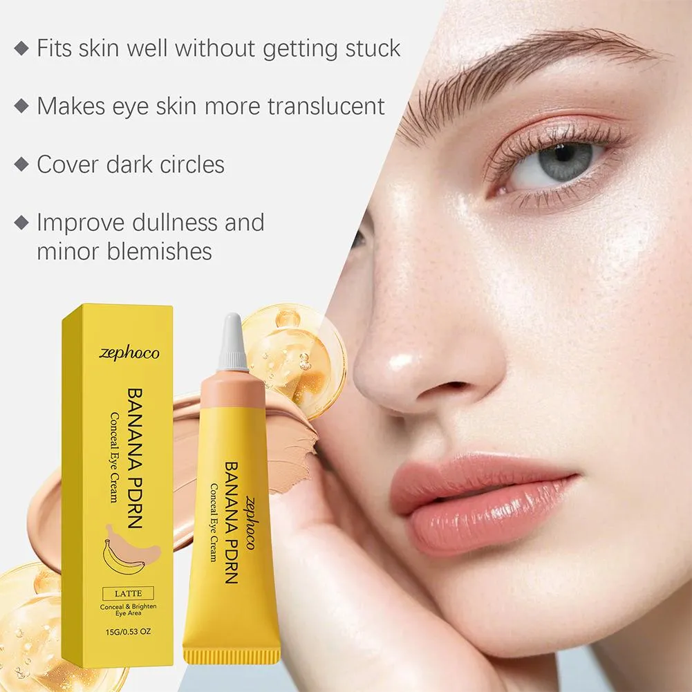 Zephoco Banana PDRN Concealer-Augencreme, erhellt, beruhigt, repariert, leichter, feuchtigkeitsspendender Concealer für die Augen, klebt nicht unter den Augen — image 6