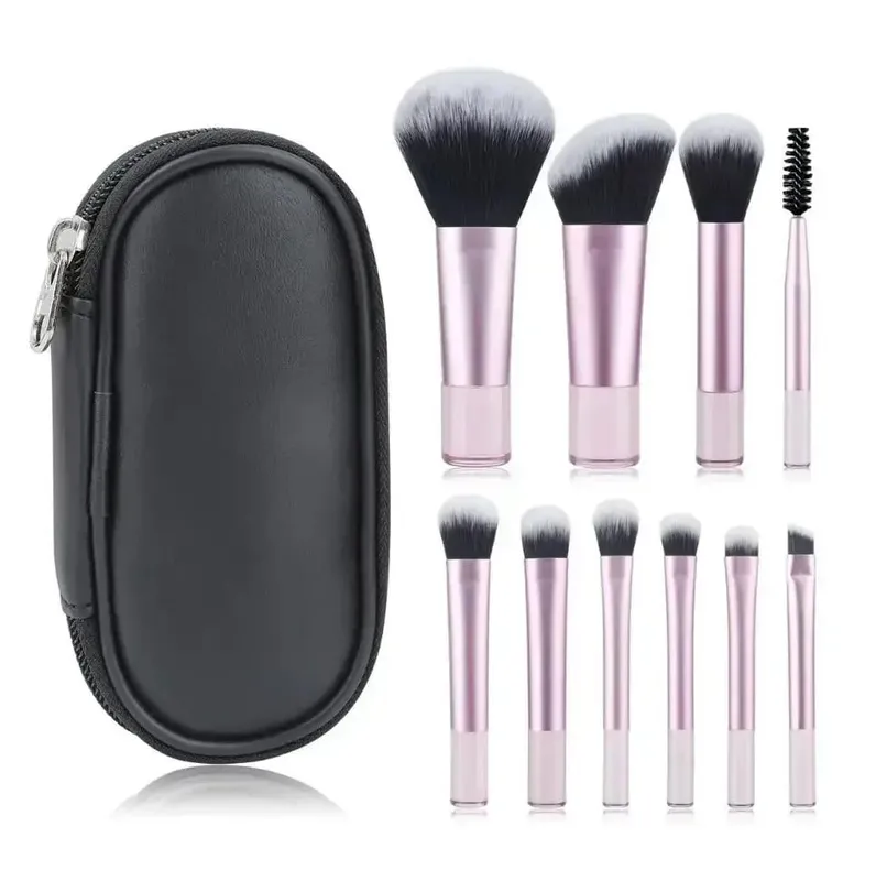 10 pezzi/borsa Mini set di pennelli per trucco ombretto in polvere fondotinta fard frullatore correttore strumenti per trucco di bellezza pennello professionale — image 10