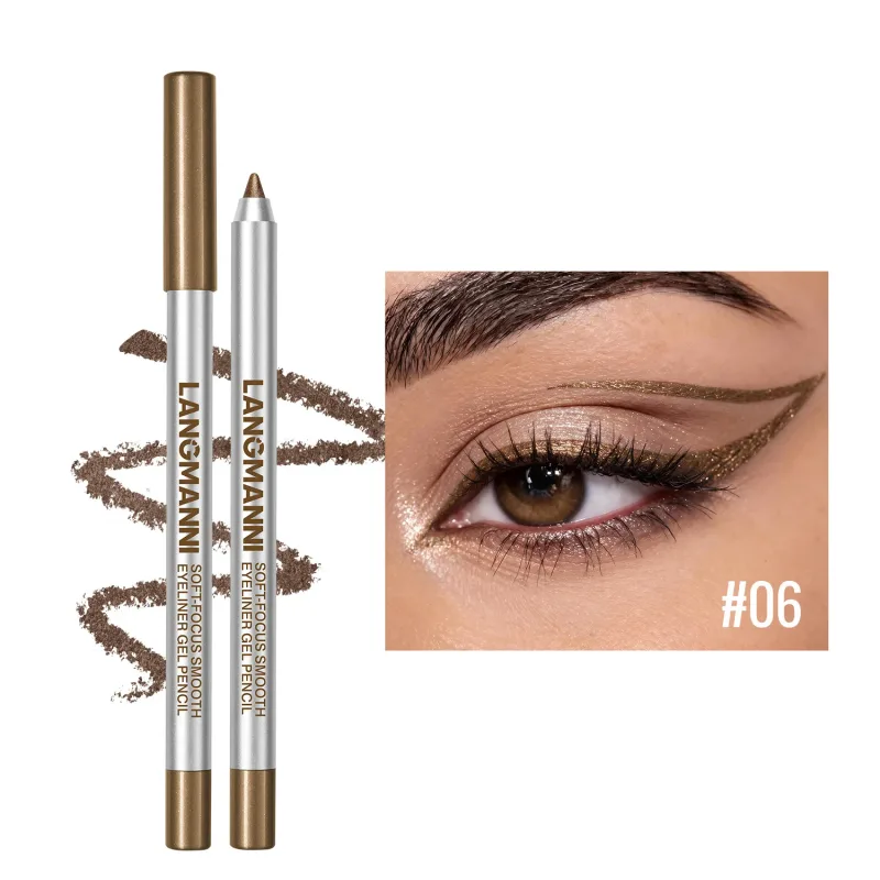 Waterproof and Sweat Proof Pearlescent Shining Eyeliner Gel Pencil Long Lasting Smooth Easy To Colors Women Eye Makeup — image 13