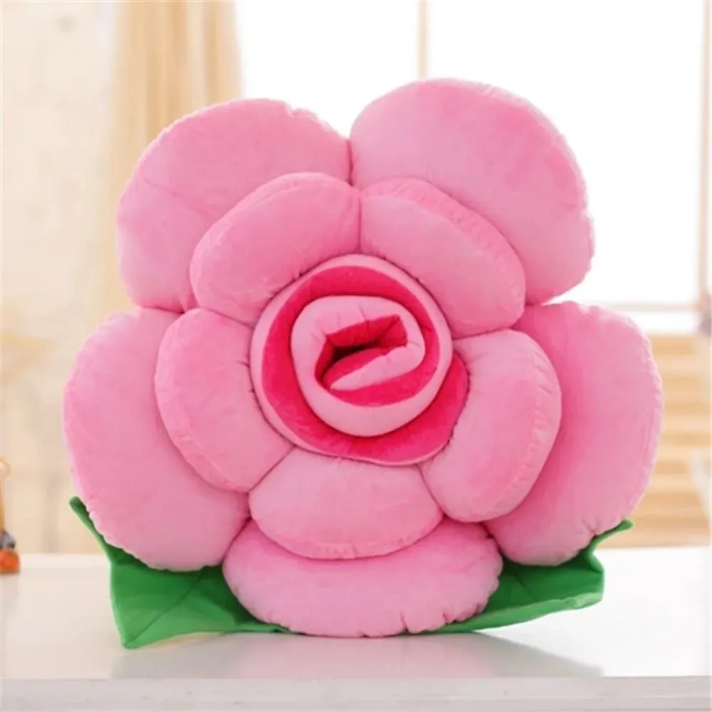 New Large Rose Shaped Pillow Plush Colorful Sofa Flower Cushion Simulated Car Interior Cushion Plush Toys — image 7
