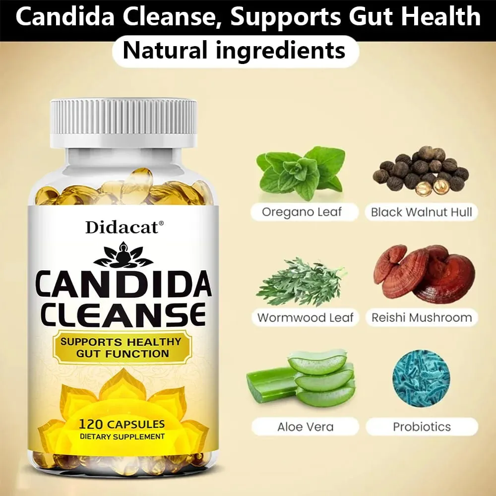 Candida Cleanse-Contains Natural Herbs and Probiotics To Support Healthy Bowel Function and Immune Health Suitable for Unisex — image 3
