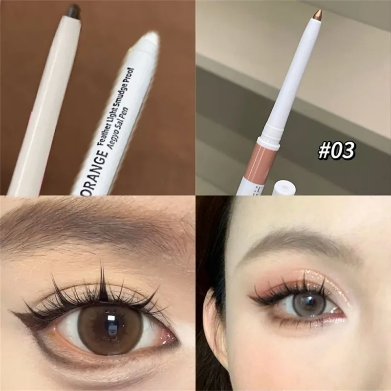Double-ended Ultra-fine GEL ดินสออายไลเนอร์สีชมพูสีน้ำตาลภายใต้ปากกาเน้นข้อความกันน้ำ Matte Aegyosal โกหก Silkworm Eye Makeup — image 16