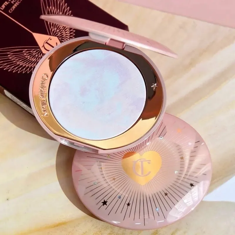 Charlotte Tilbury Airbrush Flawless Finish Smoothing Pore-blurring Makeup CT Limited Edition Silver Disk Setting Powder เครื่องสำอาง — image 2