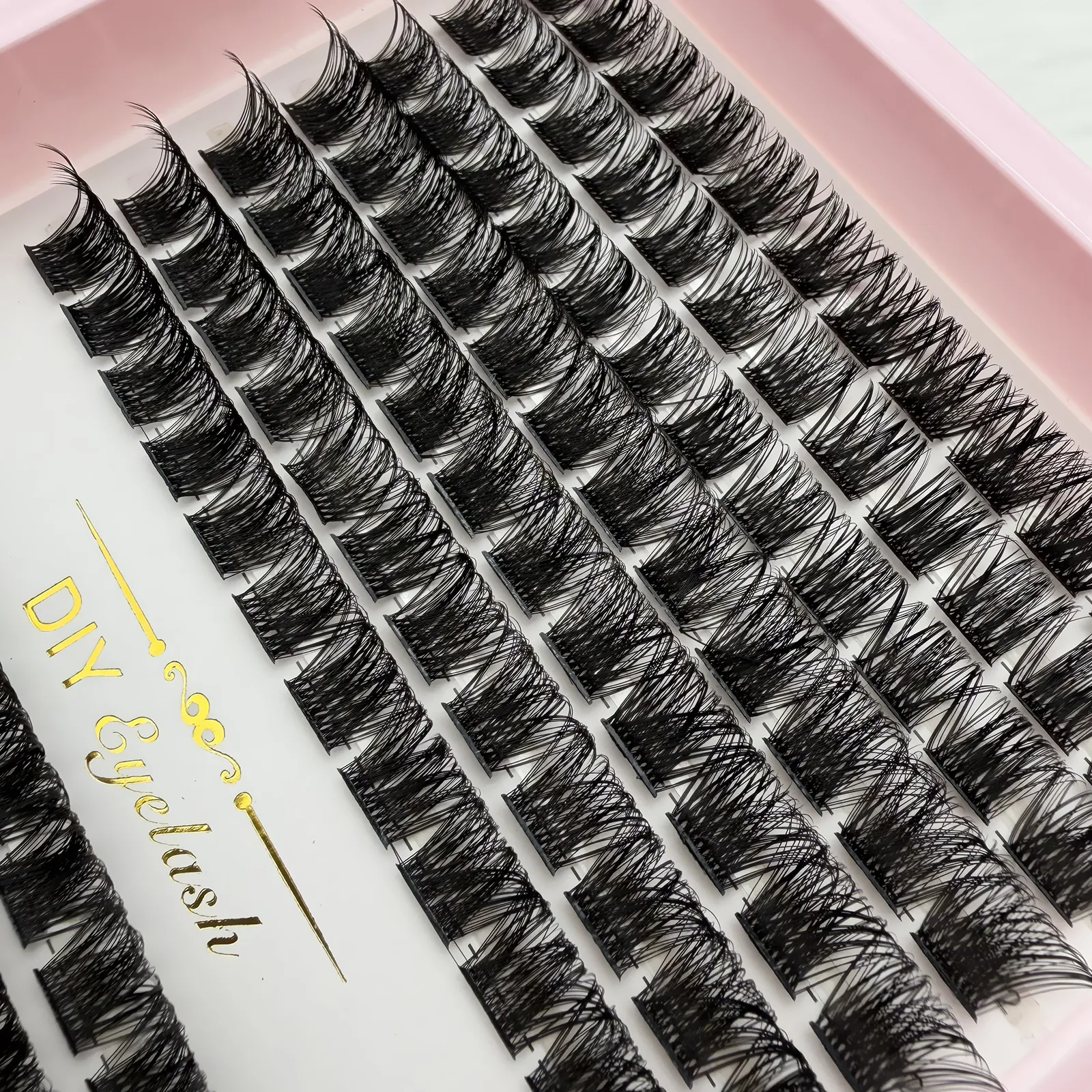 D Curl Lash Cluster Campuran Bulu Mata DIY Berbulu Ekstensi Bulu Mata Palsu Individu Yang Dapat Digunakan Kembali Tampilan Alami untuk Riasan Mata Sehari-hari — image 3