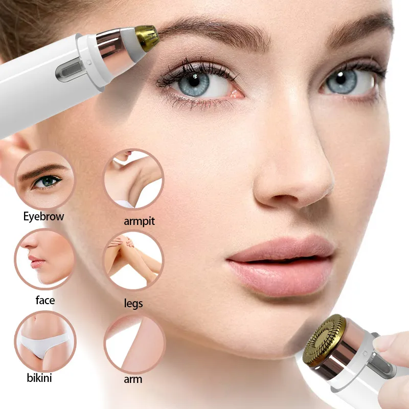 2-in-1 Double Head Women's Shaving Machine Eyebrow Trimmer Electric Eyebrow Trimming Knife Eyebrow Trimming Pen — image 2
