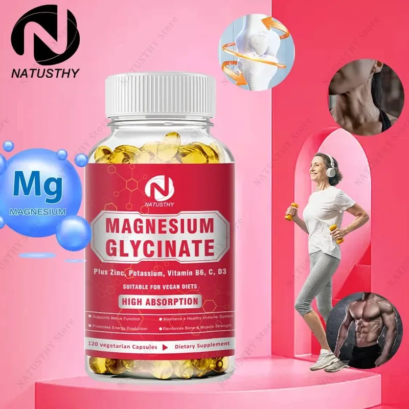 Magnesiumglycinat-Kapseln mit Zink-Kalium für die Gesundheit des Muskel-Herz-Knochen-Immunsystems — image 2