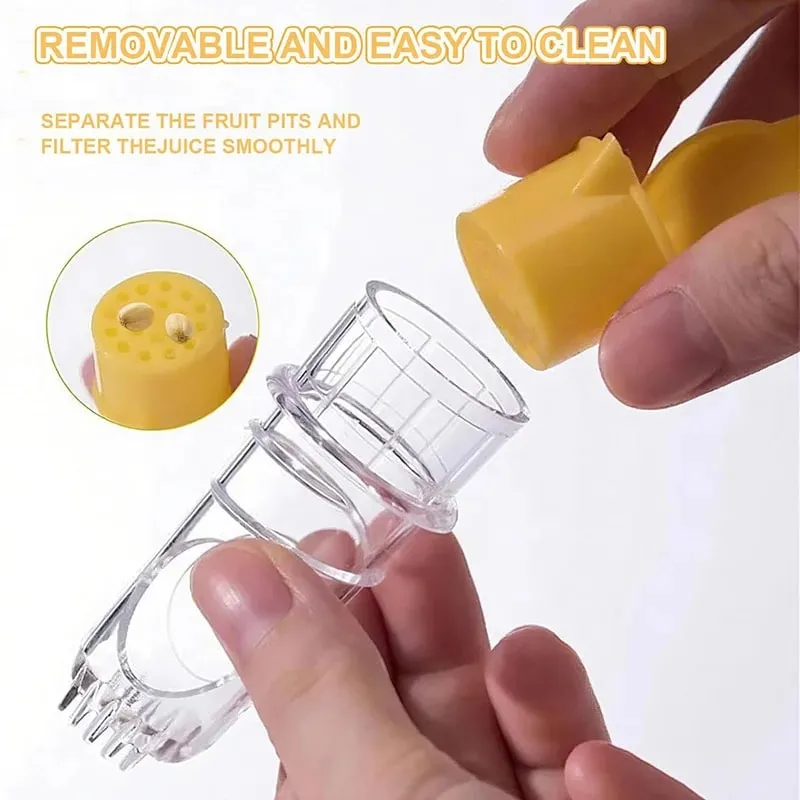 Spremiagrumi portatile con filtro Spremiagrumi manuale Mini estrattore di arancia Conservazione della freschezza Succhi di cucina Alesatore — image 6