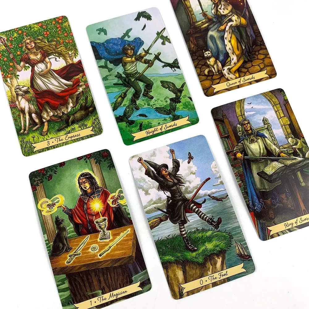 1 scatola di tarocchi delle streghe di tutti i giorni con guida - Set di 78 carte Gioco per feste a tema stregoneria Pratiche carte dei tarocchi magici