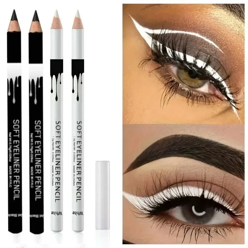 1/12 stücke Weiß Eyeliner Make-Up Dauerhaft Glatt Leicht Zu Tragen Augen Aufheller Wasserdicht Mode Augen Liner Bleistifte Augen Make-Up-Tools — image 3