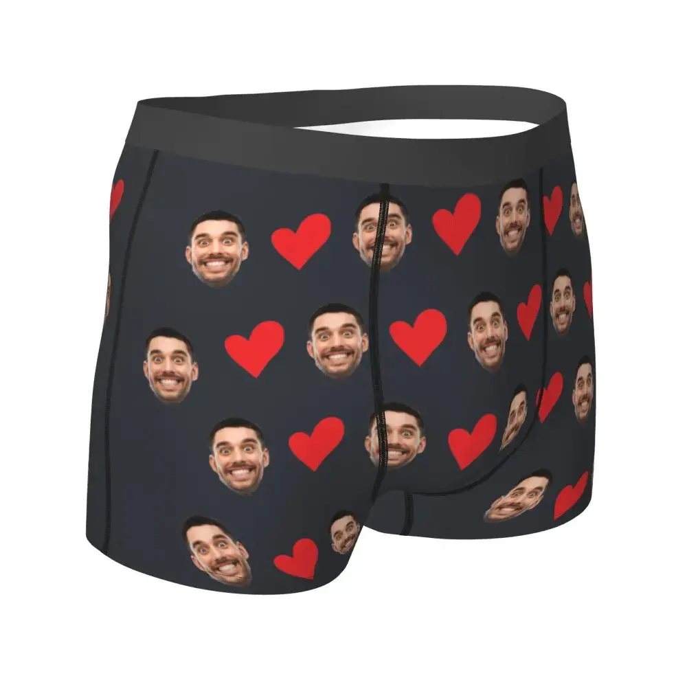 Personalized Face Photo Underwear Custom Heart Boxer Briefs Men Briefs Gift For Husband Anniversary Gift for Dad — image 7