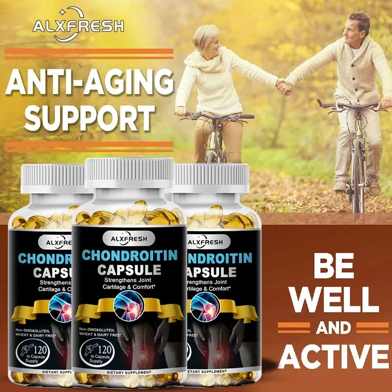 Alxfresh Glucosamine Chondroitin dengan MSM Turmeric Vitamin D untuk Penyerapan Tulang Suplemen Sokongan Sistem Imun Kalsium — image 5