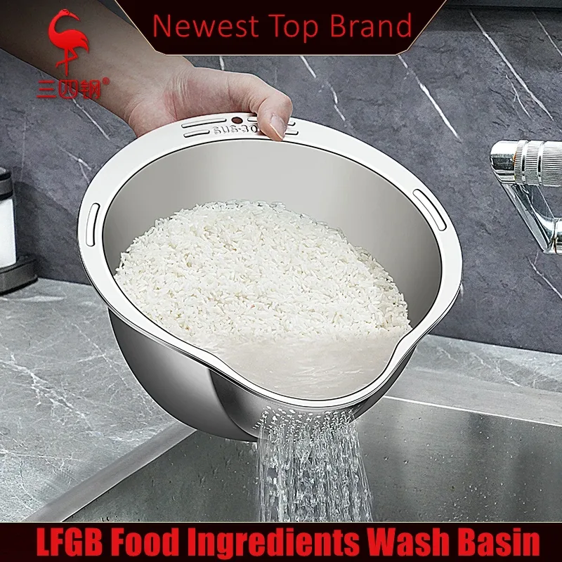 Lavabo de cuisine en acier inoxydable 316 pur, Certification LFGB, laveuse de fruits et légumes antibactérienne à 99.9% avec passoire — image 2