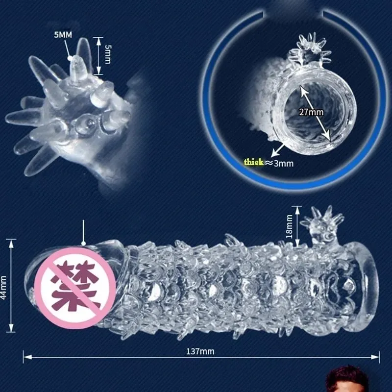 4 ประเภท ThickenอวัยวะเพศชายขยายแขนReusable Condom Cock Extender DELAY Ejaculation Sexของเล่นสำหรับชายIntimate Goods