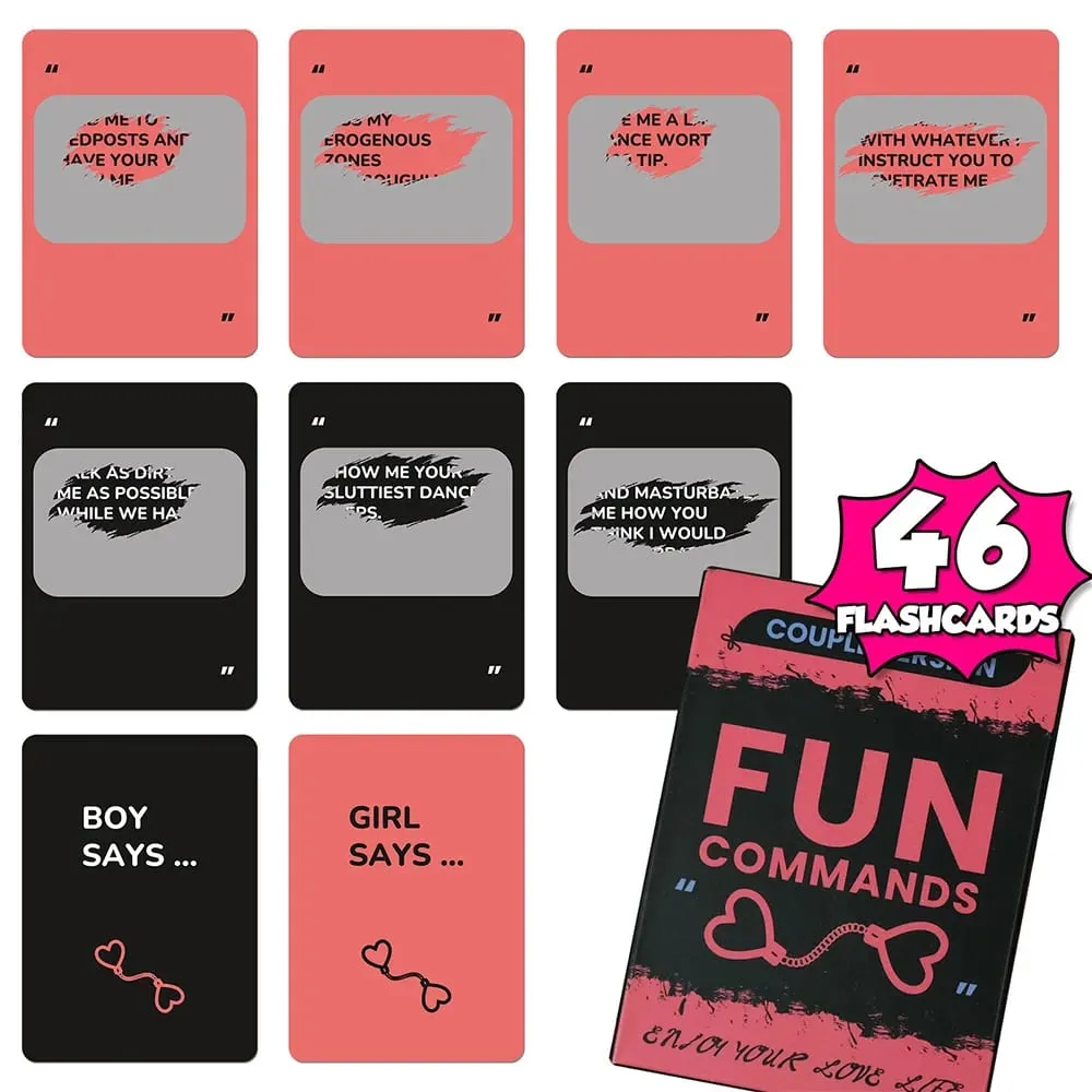 Cartes à gratter pour adultes Fun Commands pour couples – 46 défis et jeux sexy – Cadeau romantique pour un anniversaire, la Saint-Valentin