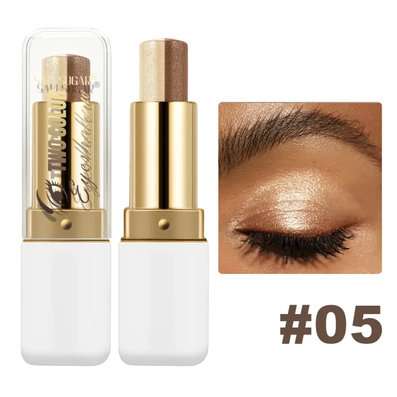 צבע כפול צללית סטיק גליטר Highlight Shadow Stick איפור עיניים עמיד למים שימר מתכתי איפור צללית — image 8
